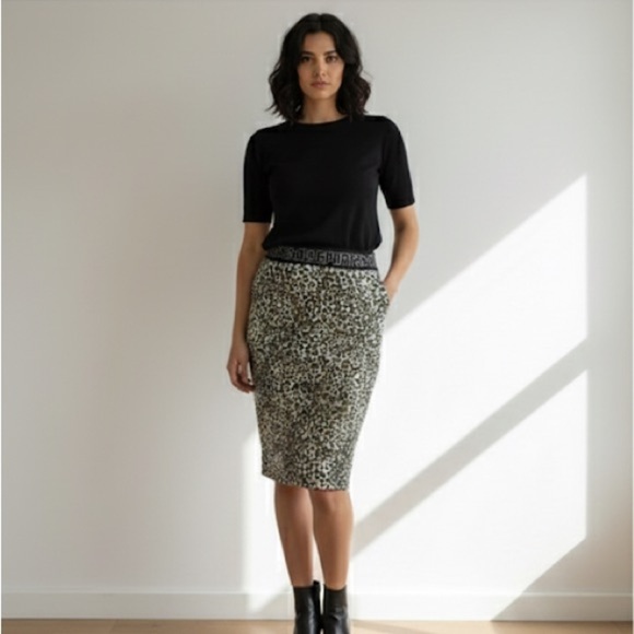 Marc Cain leopard animal print pencil skirt - size 36 (US 6) - Picture 1 of 5